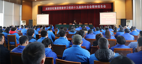 成都PG电子集团党委学习党的十九届四中全会精神报告会